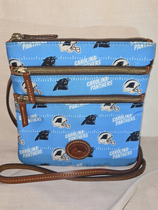 Dooney & Bourke Carolina Panthers Crossbody Bag NFL Team Logo Small Purse - Picture 2 of 10